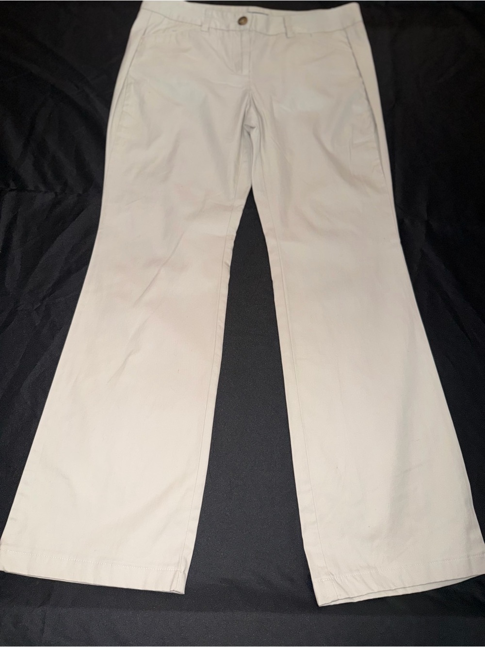 Lands' End Women's Cream Boot Cut Pants
